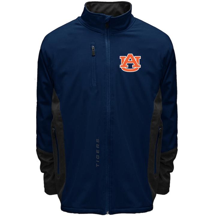 Men's Franchise Club Auburn Tigers Apex Softshell Jacket, Size: Xxl, Blue