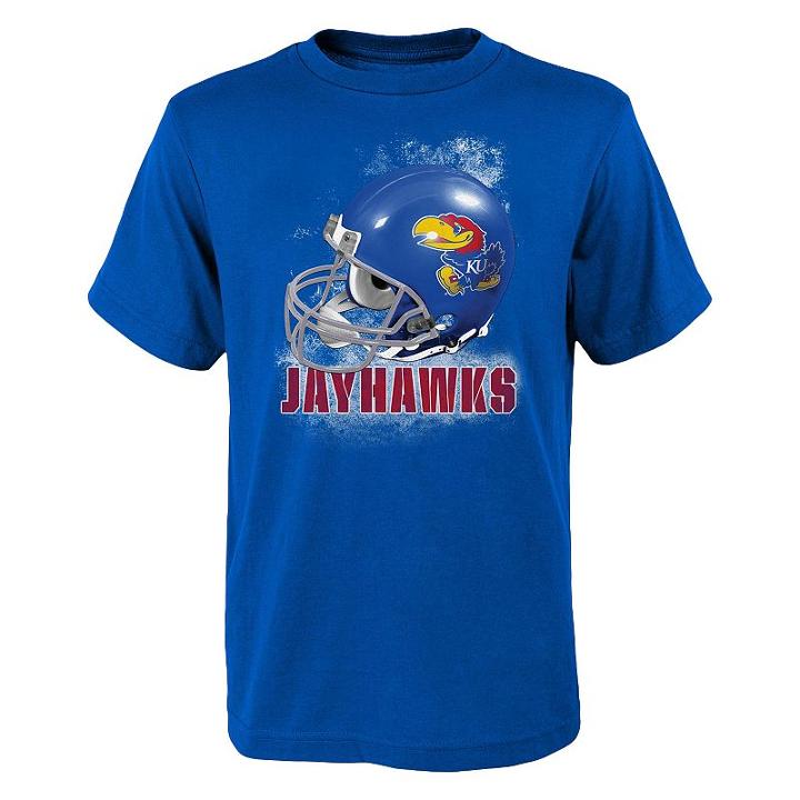 Boys 8-20 Kansas Jayhawks Helmet Tee, Size: L(14/16), Blue