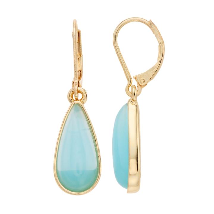 Napier Cabochon Teardrop Earrings, Women's, Med Blue