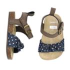 Baby Girl Carter's Cork Sole Navy (blue) Dot Sandals, Size: 3-6 Months