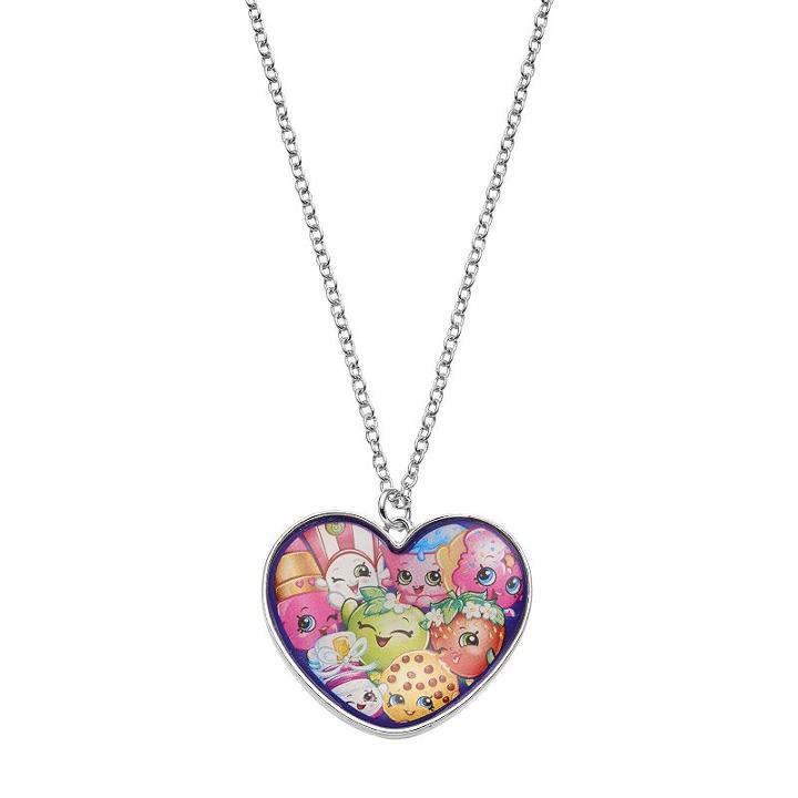 Shopkins Kids' Heart Pendant Necklace, Women's, Size: 18, Multicolor