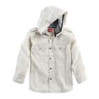 Boys 8-20 French Toast Hooded Button-down Shirt, Size: Small, Lt Brown