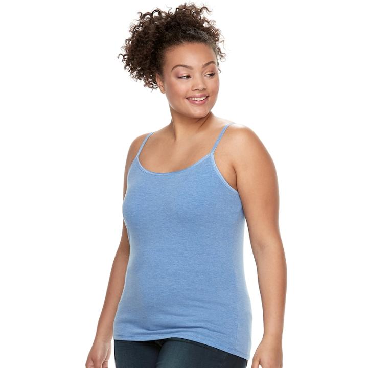 Juniors' Plus Size So&reg; Satin-trim Camisole, Teens, Size: 3xl, Med Blue