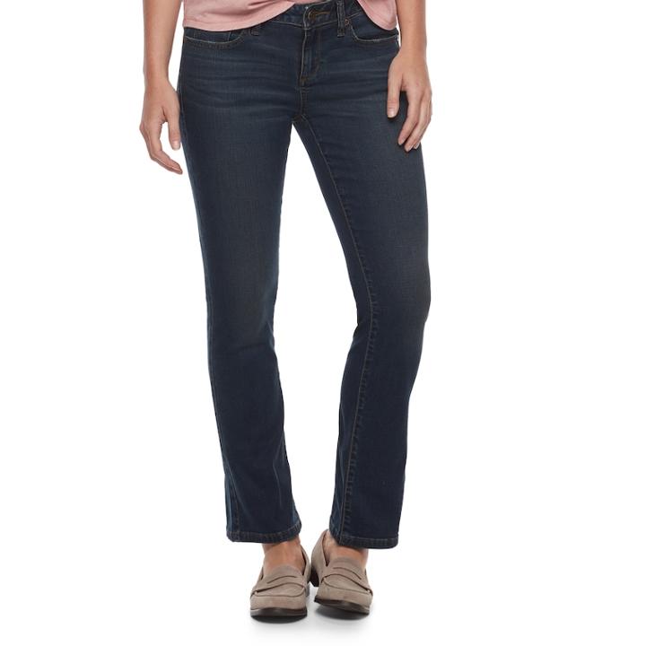 Petite Sonoma Goods For Life&trade; Slim Bootcut Jeans, Women's, Size: 16p-short, Blue (navy)