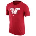 Men's Nike Ohio State Buckeyes Basketball Never Stops Tee, Size: Medium, Red