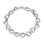 Sterling Silver Infinity Link Bracelet, Women's, Size: 8, White