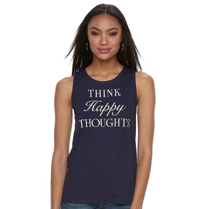 Women's Apt. 9&reg; Graphic Tank, Size: Xl, Dark Blue