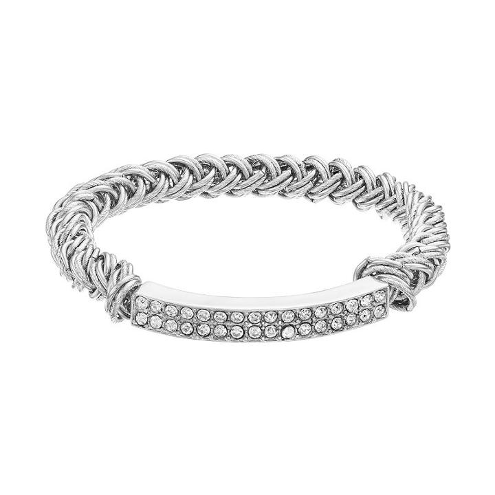Jennifer Lopez Pave Bar Chain Stretch Bracelet, Women's, Silver