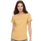 Women's Sonoma Goods For Life&trade; Essential Crewneck Tee, Size: Xl, Gold