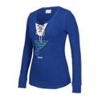 Women's Ccm St. Louis Blues Lace-up Henley Tee, Size: Medium, Multicolor