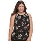Juniors' Plus Size Candie's&reg; Halter Cutout Top, Teens, Size: 2xl, Black
