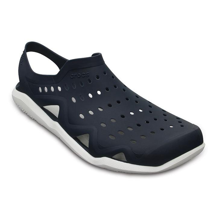 Crocs Swiftwater Wave Men's Clogs, Size: 12, Blue (navy)