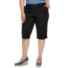 Plus Size Sonoma Goods For Life&trade; Ultra Breathable Poplin Skimmer Shorts, Women's, Size: 24 W, Black