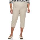 Plus Size Croft & Barrow&reg; Polished Pull-on Capris, Women's, Size: 20 W, Lt Brown