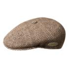 Men's Kangol 504 Wool-blend Herringbone Flat Ivy Cap, Size: Medium, Brown