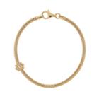 Individuality Beads 24k Gold Over Silver Snake Chain Bracelet & Stopper Bead Set, Women's, Size: 7.5