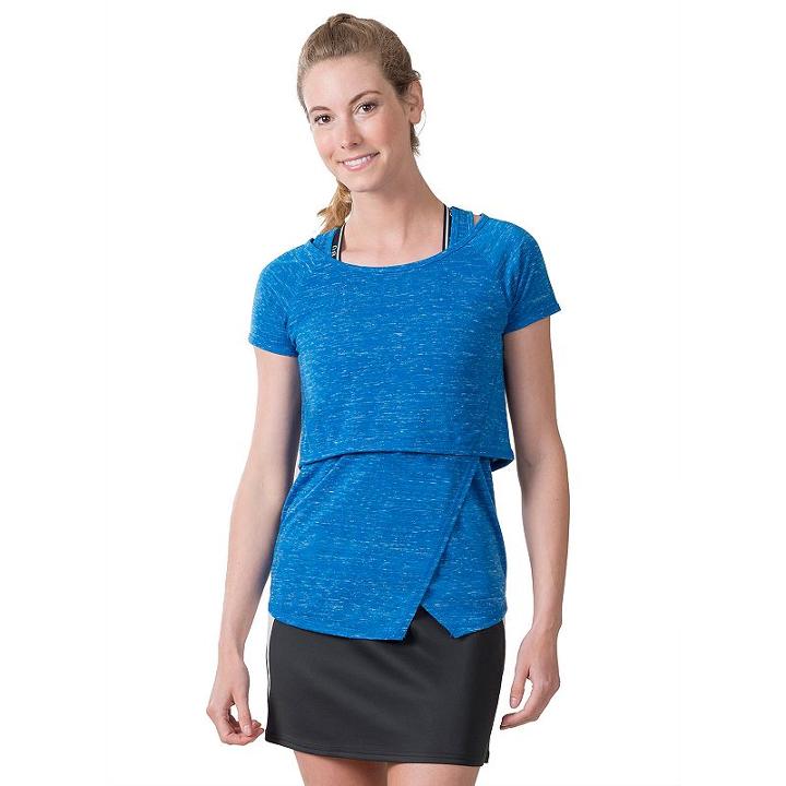 Women's Soybu Duet Racerback Tank & Crop Top, Size: Large, Blue Other