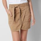 Women's Sonoma Goods For Life&trade; Tie-front Tulip Skirt, Size: 18, Med Beige