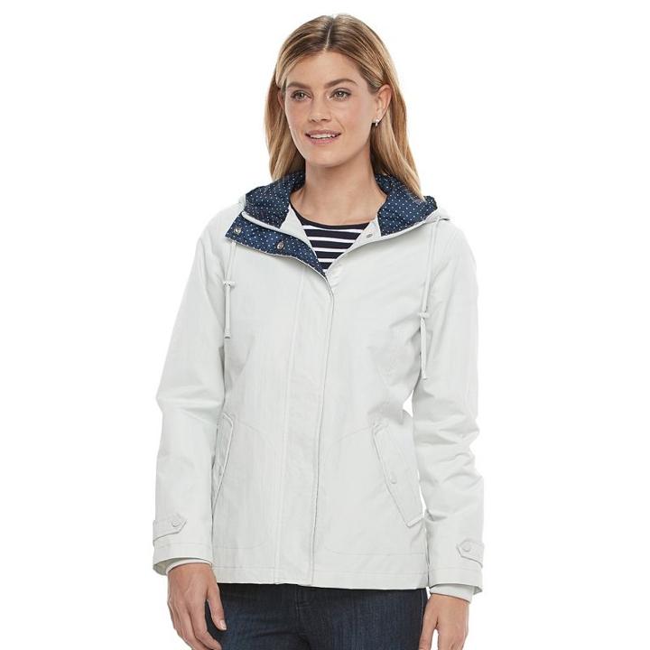 Women's Weathercast Hooded Windbreaker Jacket, Size: Xl, Multicolor