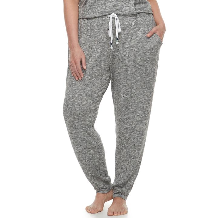 Plus Size Sonoma Goods For Life&trade; Jogger Lounge Pants, Women's, Size: 1xl, Grey