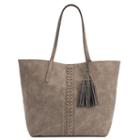 Sonoma Goods For Life&trade; Winona Laced Tassel Tote, Women's, Grey