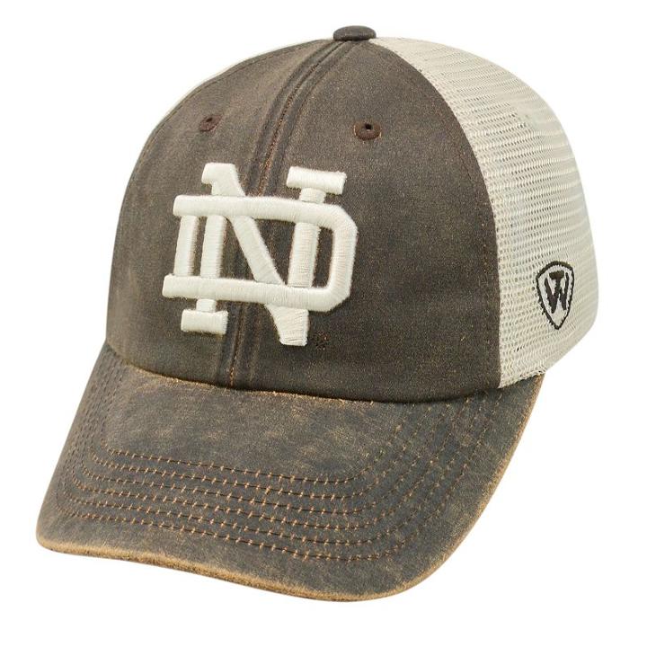 Adult Top Of The World Notre Dame Fighting Irish Scat Adjustable Cap, Med Brown
