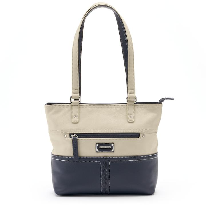 Stone And Co. Donna Colorblock Leather Tote, Women's, Blue