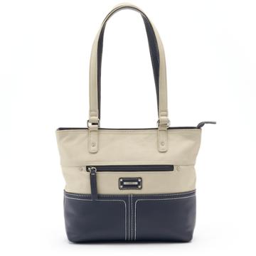 Stone And Co. Donna Colorblock Leather Tote, Women's, Blue