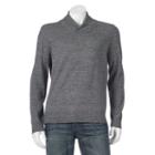 Men's Apt. 9&reg; Modern-fit Marled Merino Shawl-collar Sweater, Size: Large, Med Grey