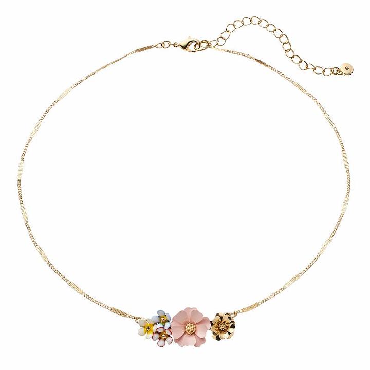 Lc Lauren Conrad Flower Cluster Necklace, Women's, Multicolor