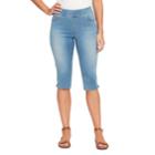Women's Gloria Vanderbilt Avery Pull-on Skimmer Capris, Size: 10, Light Blue