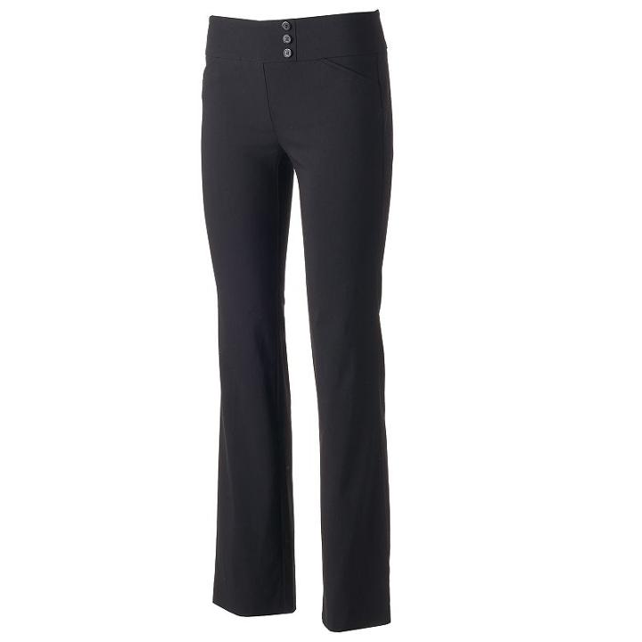 Juniors' Joe B Pull-on Bootcut Dress Pants, Girl's, Size: Small, Black