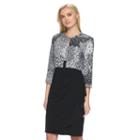 Women's Msk Ruffle Dress & Jacket Set, Size: 10, Grey (charcoal)