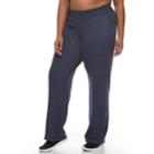 Plus Size Tek Gear&reg; Basic Fleece Pants, Women's, Size: 1x Long, Dark Blue