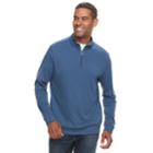 Men's Croft & Barrow&reg; Classic-fit Easy-care Interlock Quarter-zip Pullover, Size: Xxl, Dark Blue