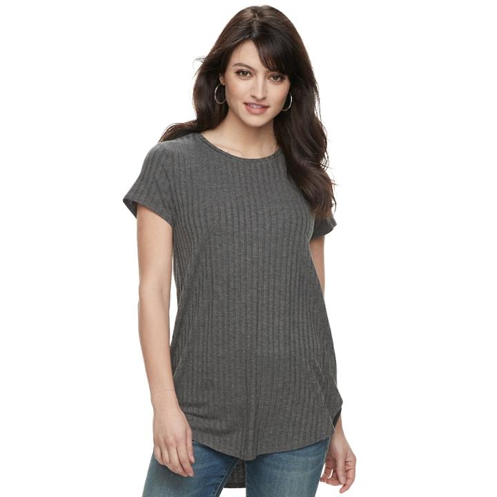 Women's Apt. 9&reg; Essential High-low Tunic, Size: Xs, Med Grey