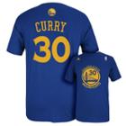 Adidas Golden State Warriors Stephen Curry Player Name And Number Tee - Men, Size: Xl, Med Blue