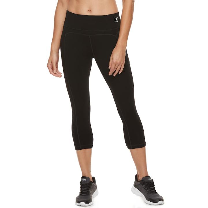 Women's Fila Sport&reg; Black Capri Leggings, Size: Small