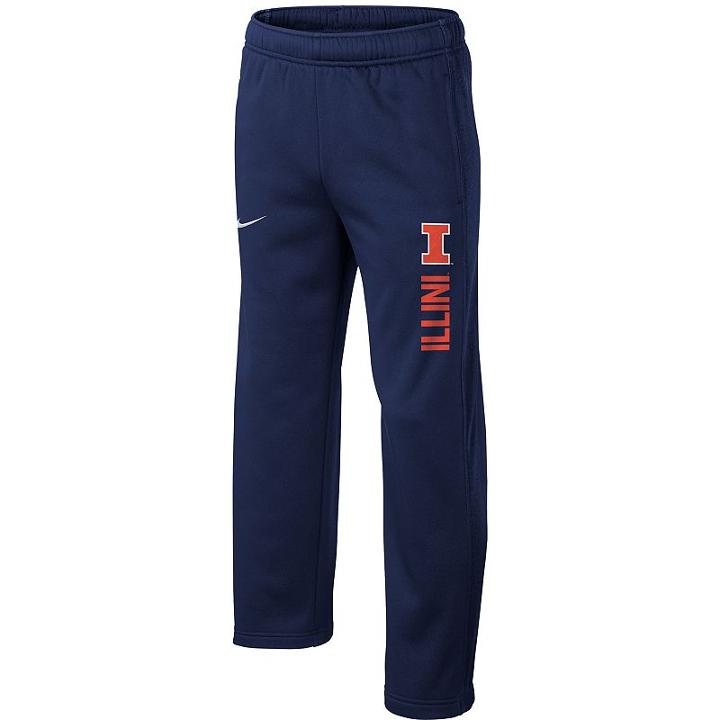 Boys 8-20 Nike Illinois Fighting Illini Therma-fit Ko Pants, Boy's, Size: L(14/16), Blue (navy)