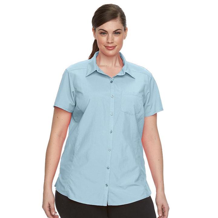 Plus Size Columbia Amberley Omni-shade Shirt, Women's, Size: 3xl, Ovrfl Oth