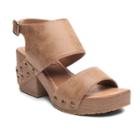 2 Lips Too Too Slick Women's Chunky Heel Sandals, Girl's, Size: Medium (6), Dark Beige