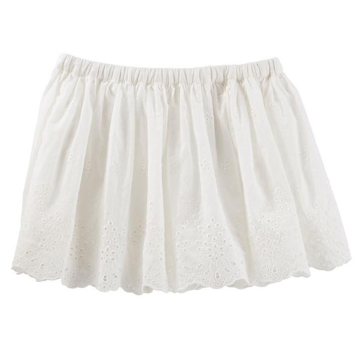 Girls 4-8 Oshkosh B'gosh Ivory Eyelet Skirt, Girl's, Size: 5, White