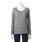 Women's Sonoma Goods For Life&trade; Nep High-low Tee, Size: Medium, Grey (charcoal)