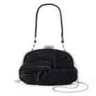 Gunne Sax By Jessica Mcclintock Carly Satin Love Knot Crossbody Clutch, Women's, Black