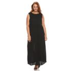 Design 365, Plus Size Embroidered Maxi Dress, Women's, Size: 3xl, Black