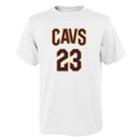 Boys 8-20 Cleveland Cavaliers Lebron James Player Name & Number Replica Tee, Size: L 14-16, White