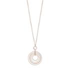 Concentric Circle Pendant Necklace, Women's, Pink