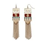 Gs By Gemma Simone Samurai Warrior Collection Fringe Drop Earrings, Teens, Multicolor