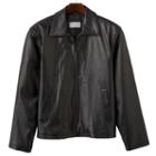 Men's Vintage Leather Black Split Napa Leather Jacket, Size: Small