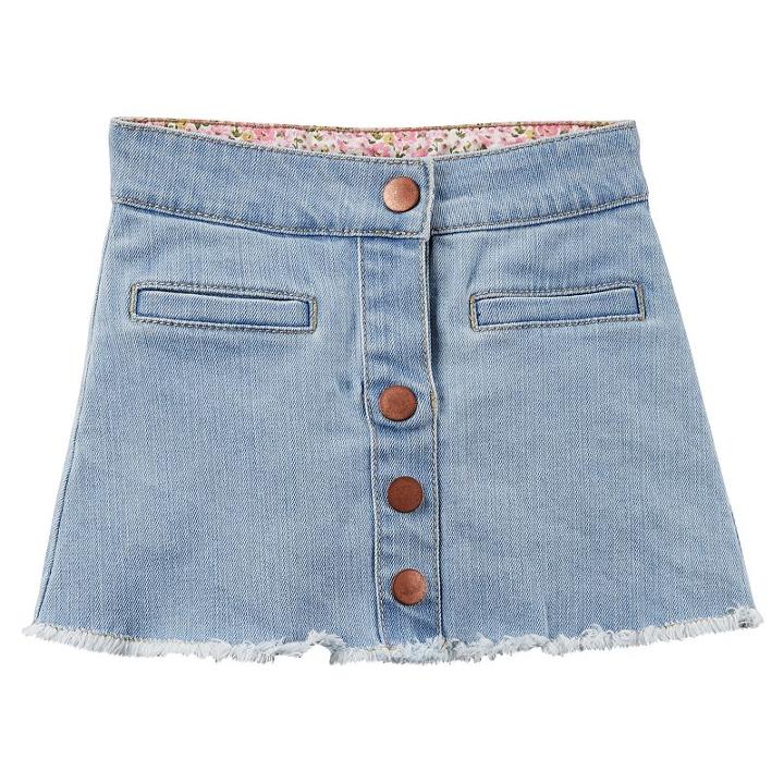 Girls 4-8 Carter's Denim Button-front Skirt, Size: 6, Blue Other
